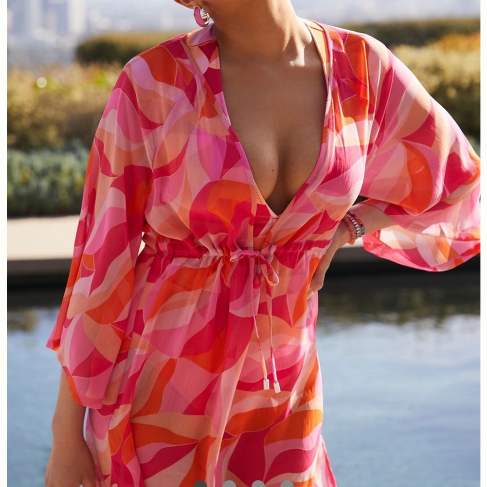 Sanctuary Pink and Orange Swim Coverup